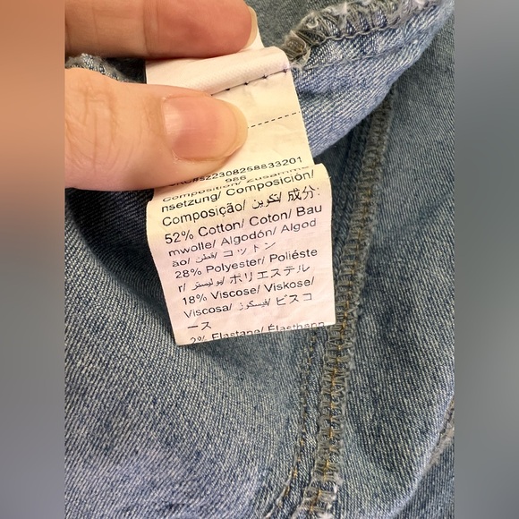 Denim Corset Top Medium Blue Wash Structured Bustier Tank Y2K Trend - Picture 8 of 8